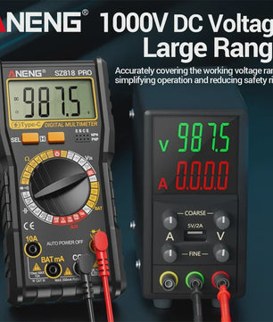 ANENG Digital Multimeters Rechargeable SZ818 Professional AC/DC Voltage NCV Ammeter Voltmeter HFE Triode Capacitor Test Tools