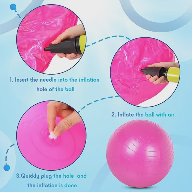 Fitness Bal / Yogabal - 55-75cm - Anti-Burst - Gym, Pilates, Balans Training