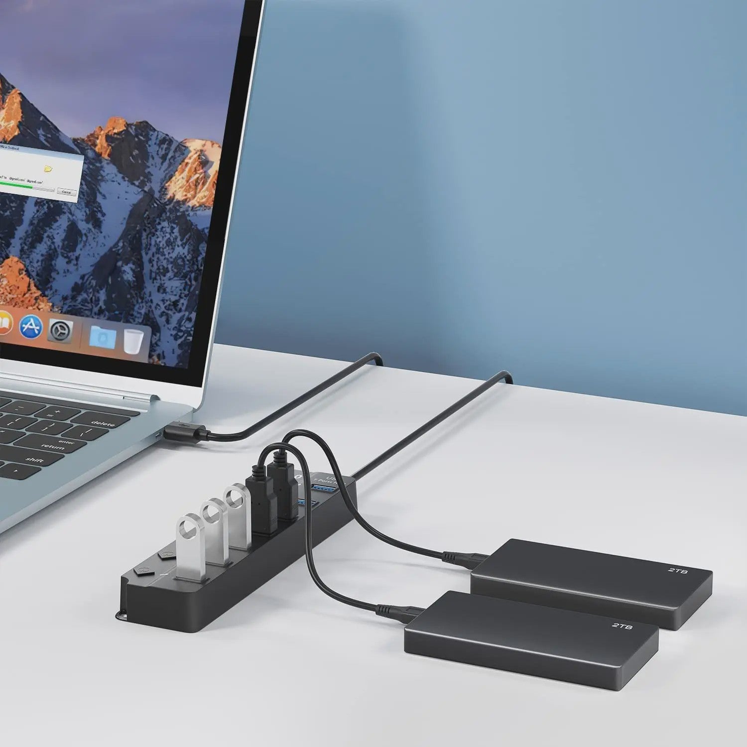 USB 3.0 Hub met 7 Poorten en 100cm Kabel - Breid uw Connectiviteit Uit