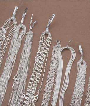 925 Sterling Zilveren Kettingen: Rolo, Figaro & Meer (16-30 Inch)