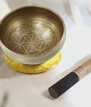 Tibetaanse Zangleschaal 'Flower of Life' - Meditatie, Yoga & Stressverlichting