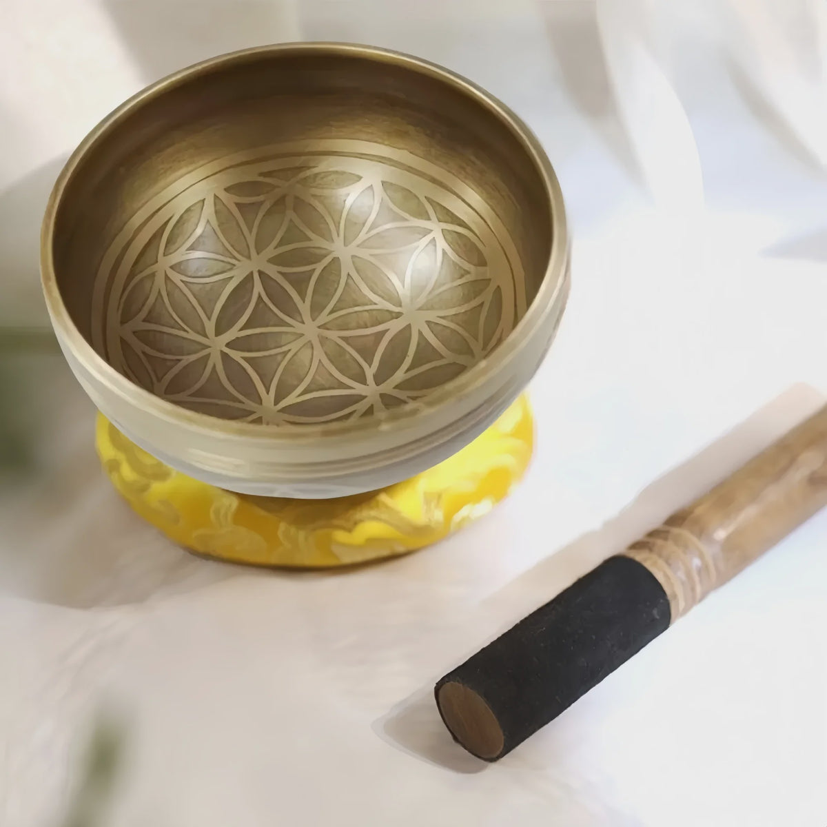 Tibetaanse Zangleschaal 'Flower of Life' - Meditatie, Yoga & Stressverlichting