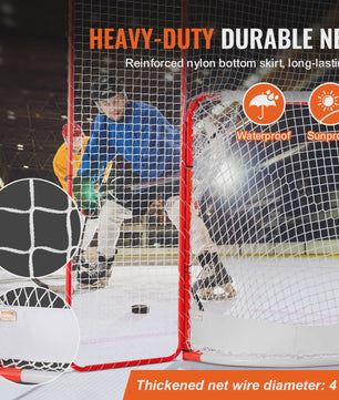 Professionele Hockey Goal 72" met Backstop Targets - Draagbaar Indoor/Outdoor Oefennet