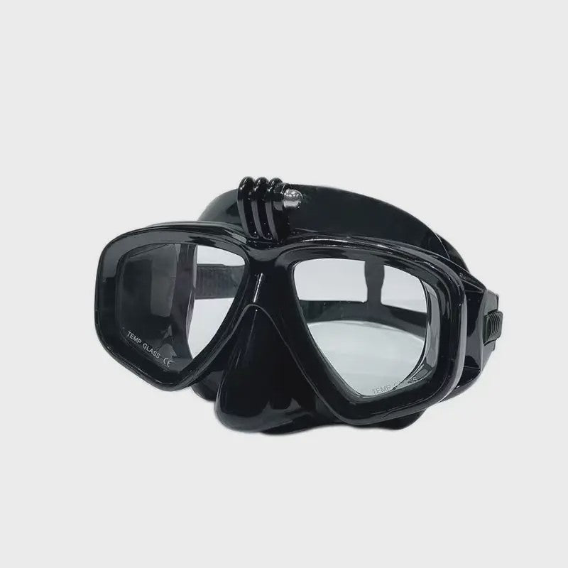 Professionele Duikset: Duikbril met GoPro Mount & All-Dry Snorkel voor Scuba Diving