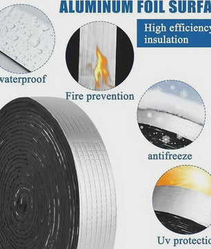 Zelfklevende Glasvezel Pijp Isolatietape - 10 Meter - Waterdicht & Vorstbestendig