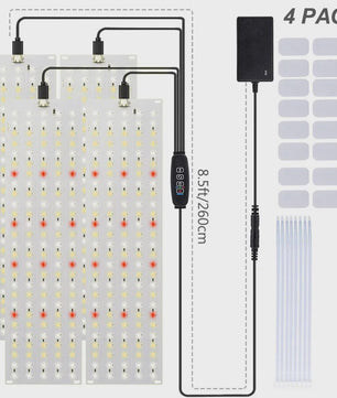 Ultra-dunne LED Groeilamp Full Spectrum met Dimbare Timer voor Binnenplanten