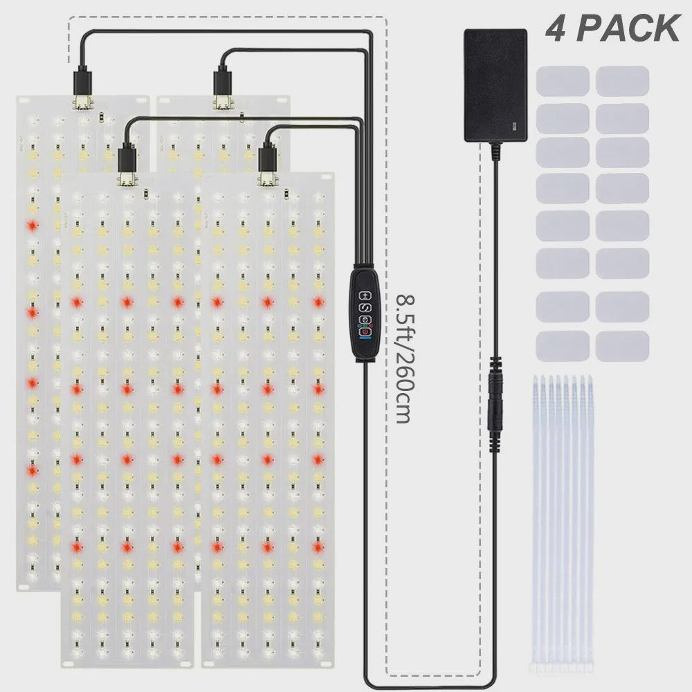 Ultra-dunne LED Groeilamp Full Spectrum met Dimbare Timer voor Binnenplanten