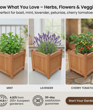 Houten Verhoogde Plantenbak 30x30x30 cm - Stevig Hout voor Tuin & Terras