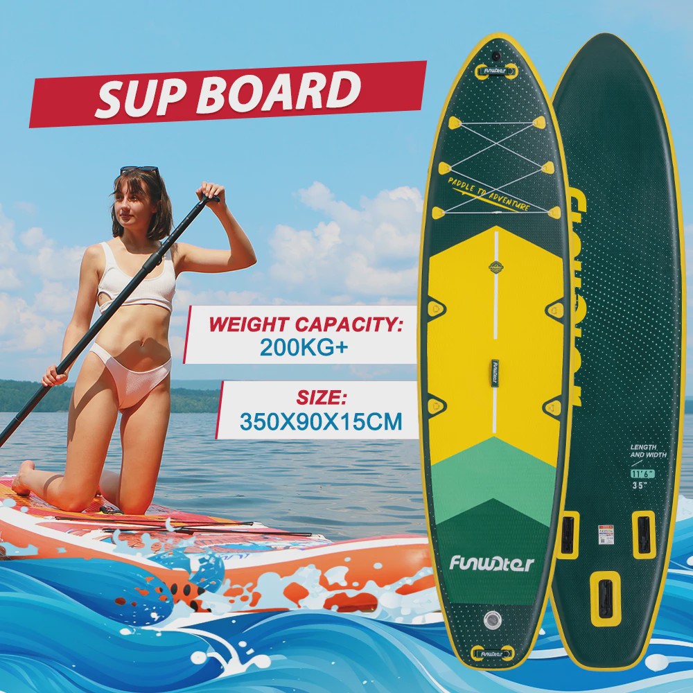 Opblaasbaar Stand Up Paddle Board Funwater 350cm - 200kg Capaciteit - Complete Set
