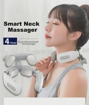 Draagbare Slimme Nek- en Schoudermassager - USB Oplaadbaar, Ideaal Cadeau