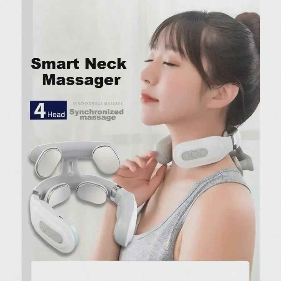 Draagbare Slimme Nek- en Schoudermassager - USB Oplaadbaar, Ideaal Cadeau