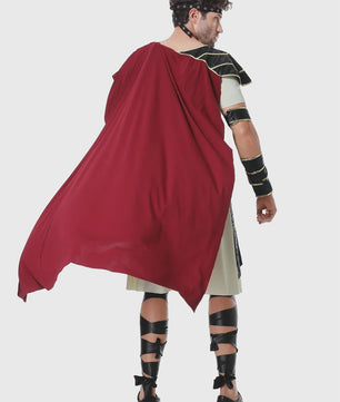 Romeinse Gladiator Kostuum voor Mannen - Middeleeuwse Ridder Verkleedkostuum voor Carnaval & Halloween