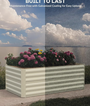 Verhoogd Kweekbed Metaal - Roestvrij & Eenvoudig te Monteren - Ideaal voor Groenten, Bloemen & Kruiden