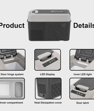 Alpicool KCF15 15L Draagbare Compressor Koelbox - Ideaal voor Auto, Camping & Reizen (12/24V)