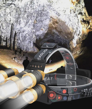 ESMARTER Sensor Hoofdlamp - 5x Super Bright LED, Waterdicht & Krachtig voor Outdoor, Camping, Vissen