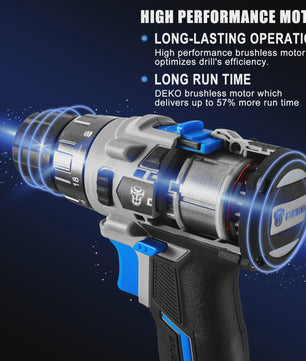 DEKO 20V Brushless Accuboormachine Set - Krachtige Mini Elektrische Schroevendraaier