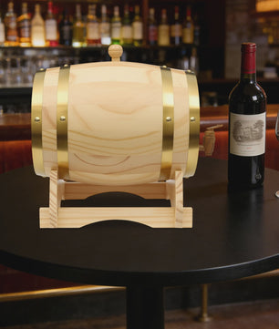 Eikenhouten Wijnvat 3L/5L met Tap & Standaard - Perfect voor Whisky, Wijn of Rum