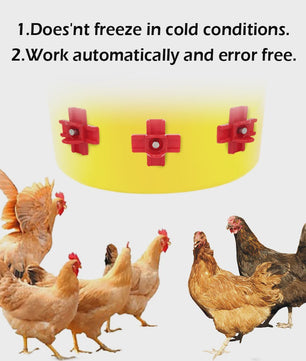 12x Automatische Kippen Drinkbakjes met Nippel - Kippen, Quails en Vogels