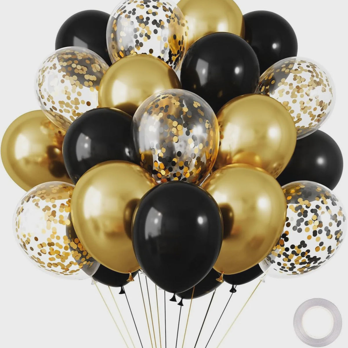 30 Stuks Chrome Latex Ballonnen Mix: Wit, Roze & Blauw - Feestdecoratie