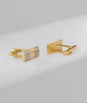 Goudkleurige Manchetknopen Set voor Heren | Stijlvolle Koperen Accessoires | Cadeau voor Hem