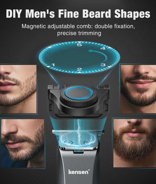 Kensen Electric Shaver Men's Body Hair Razor Adjustable Hair Cutting Machine Beard Trimmer Haircut Machine Hair Clipper Barber