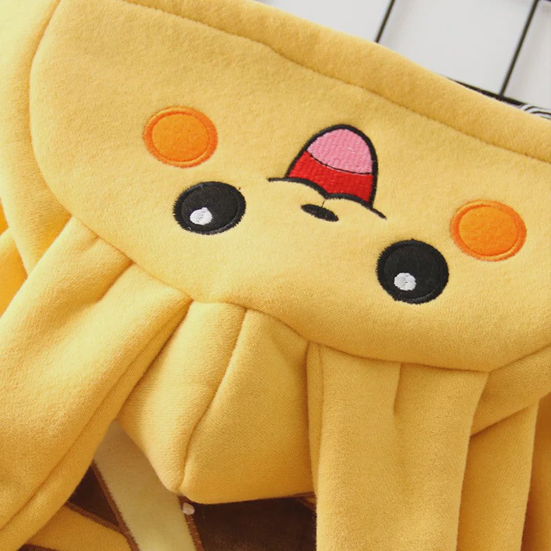 Schattige Pikachu Pyjama Romper voor Baby's en Peuters - Warm & Comfortabel