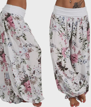 Dames Harembroek met Digitale Print - Wijdvallend & Comfortabel Plus Size Model