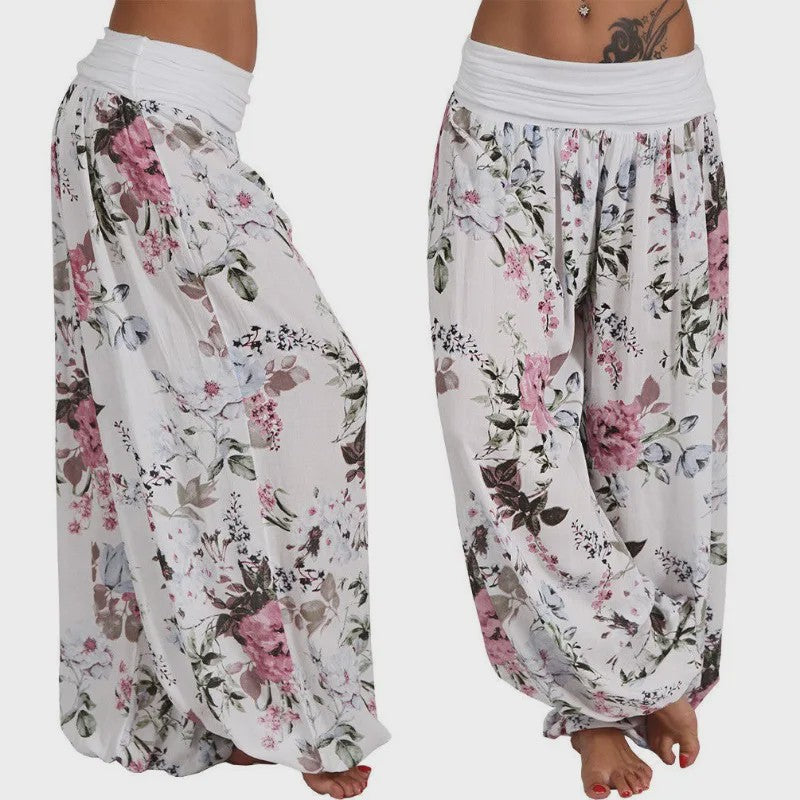 Dames Harembroek met Digitale Print - Wijdvallend & Comfortabel Plus Size Model