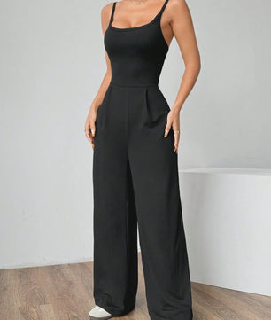 Elegante Dames Jumpsuit met Halterband - Perfect voor Lente, Zomer & Herfst