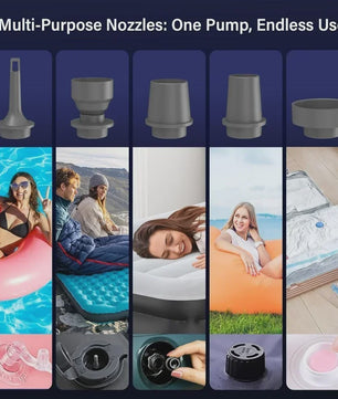 Draagbare Mini Luchtpomp - USB Oplaadbaar, 3-in-1 Pomp & Zuiger