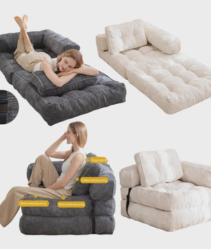 Multifunctionele Opvouwbare Sofa Bed Stoel - Comfortabel Lounge Bed voor Woonkamer & Slaapkamer