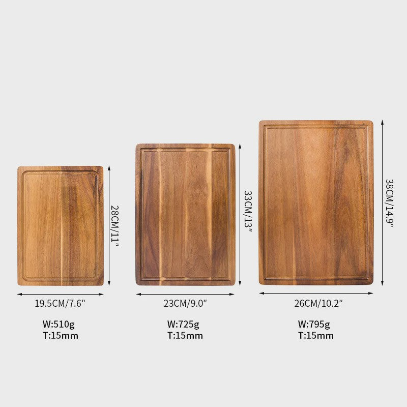 Houten Snijplank Set - Beech & Walnut - Keukenblok voor Vlees, Kaas & Groenten