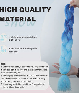 Glanzende Regenboog Jumbo Vlechten met Tinsel - Synthetisch Haar voor Festivals & Feesten