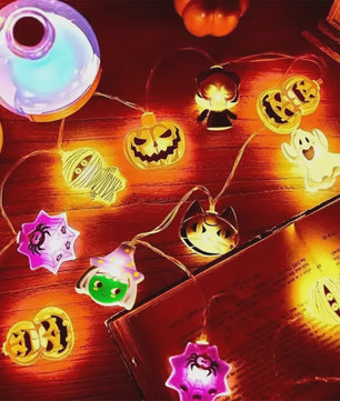 Halloween LED-lichtslinger met Batterijbox - 1.5M/10LED of 3M/20LED - Sfeervolle Decoratie