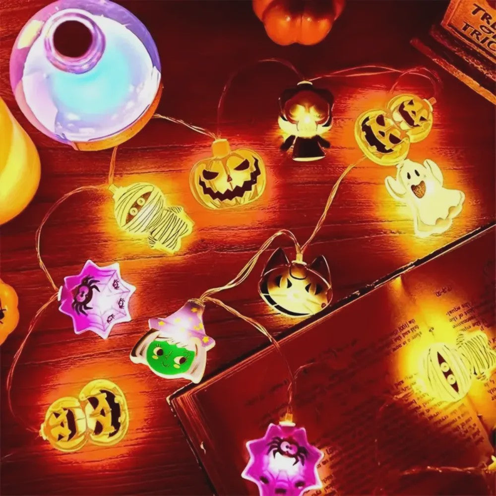 Halloween LED-lichtslinger met Batterijbox - 1.5M/10LED of 3M/20LED - Sfeervolle Decoratie