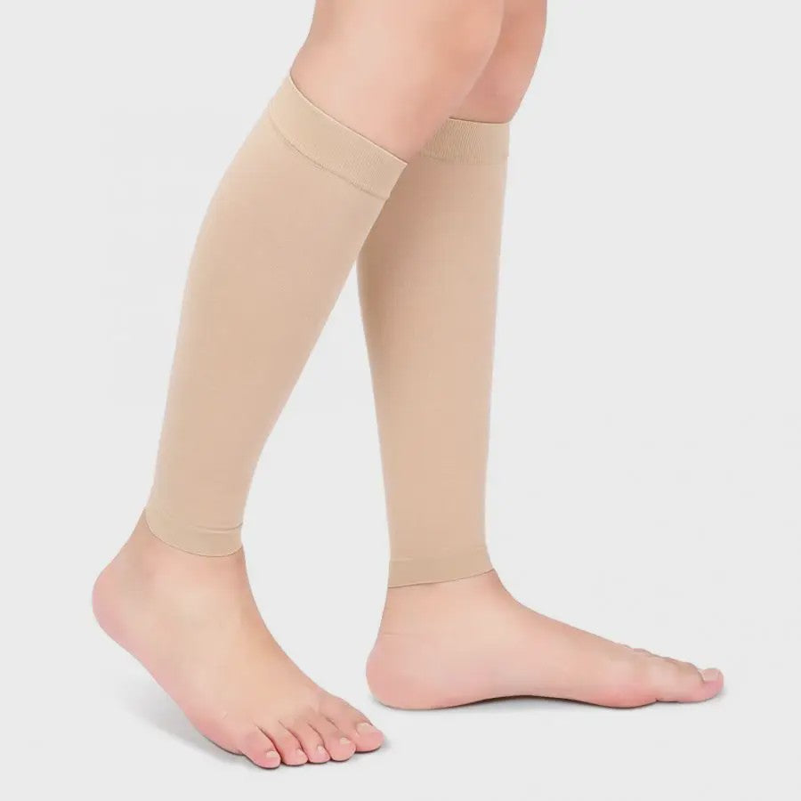 Plus Size Compressie Kuitmouwen (S-5XL) - 30-40mmHg - Tegen Spataderen & voor Sport