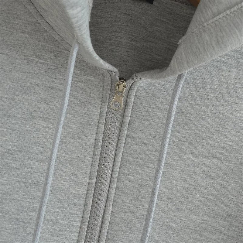 Unisex Oversized Rits Hoodie met Dubbele Zakken - Comfortabele Streetwear