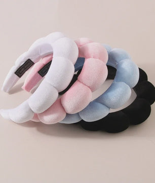 Cosmetische Puffy Hoofdband en Polsbandjes Set - Microfiber voor Gezichtswas & Make-up