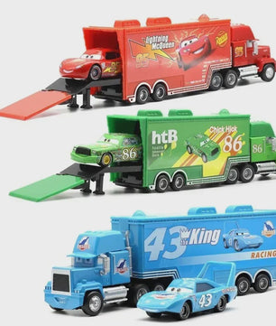 Disney Pixar Cars Vrachtwagen & Auto Set: Lightning McQueen, Mack & Meer