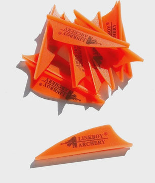 Linkboy-Archery 36 Stuks 1.75" Rubberen Vanes met Veer - Jacht Accessoires voor Compound & Recurve Bogen