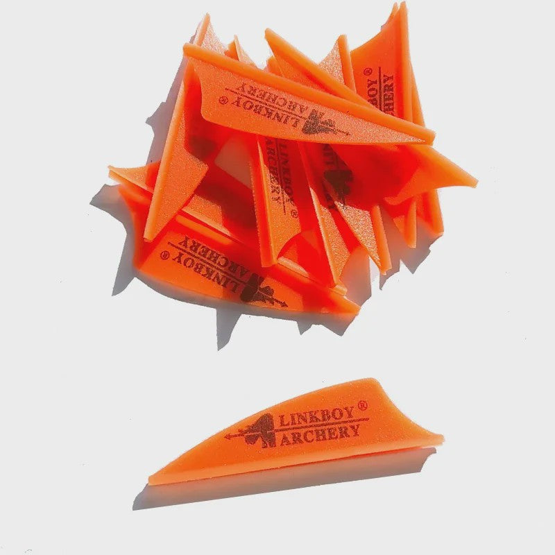 Linkboy-Archery 36 Stuks 1.75" Rubberen Vanes met Veer - Jacht Accessoires voor Compound & Recurve Bogen