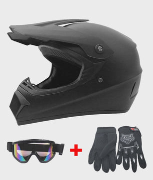 Volledig Gelaats Integraalhelm voor Motocross, ATV & Downhill Fietsen - Inclusief Goggles en Handschoenen