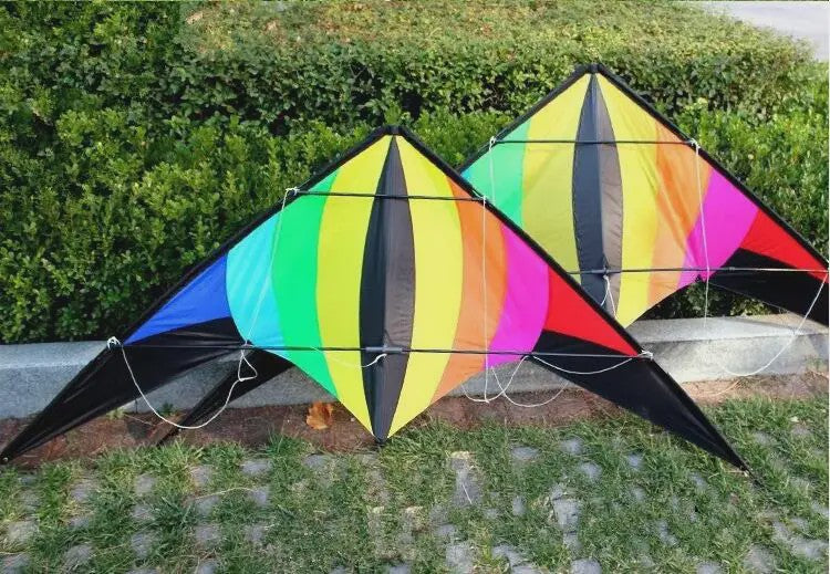 Grote Vlieger 2.2m Power Dual Line Stunt Kite met Handvat en Lijn - Perfect Vliegplezier