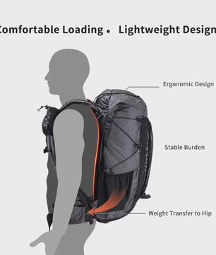 Naturehike Rock Rugzak 60L - Ultralicht, Waterdicht, met Frame & Regenhoes voor Hiking & Outdoor