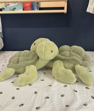 Realistische Schildpad Knuffel - Zachte Zeeturtle Pluche Dier met Sleutelhanger voor Kinderen