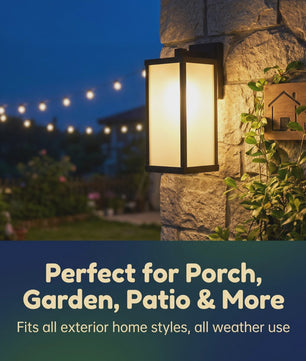 Moderne Zwarte Aluminium Buitenlamp IP55 Waterdicht - Wandlamp voor Tuin, Garage & Entree