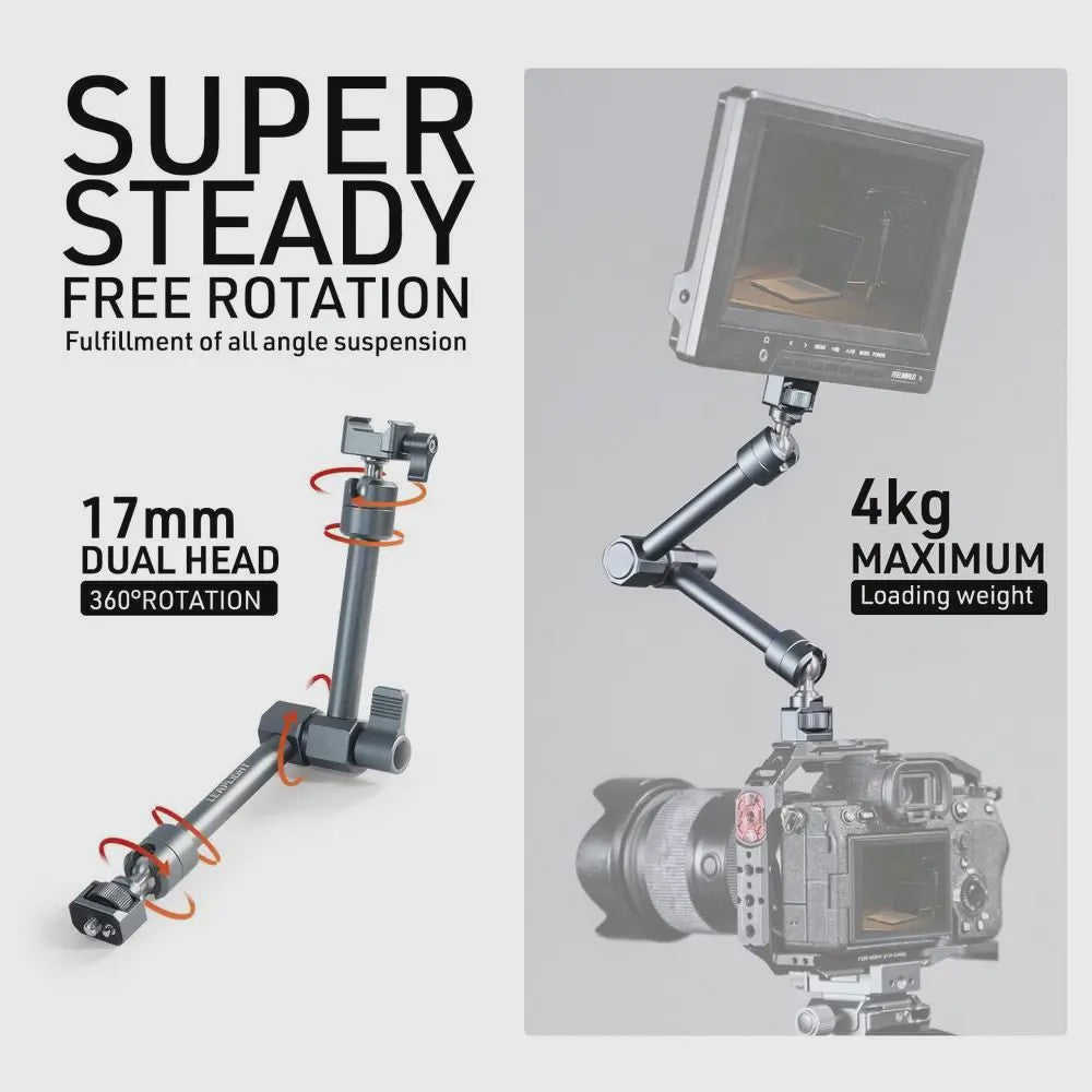 LEAPLIGHT Magic Arm 360° Rotatie met Balhoofd voor Camera, Livestreaming & Vloggen