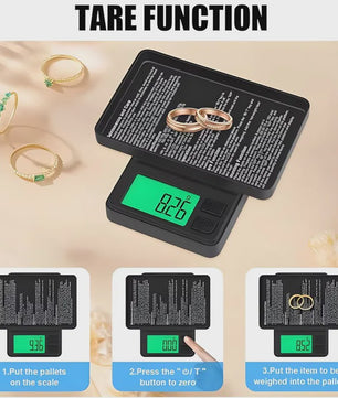 Precisie Keukenweegschaal 0.01g - Digitale Weegschaal voor Voedsel & Sieraden met LCD