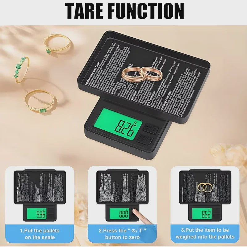 Precisie Keukenweegschaal 0.01g - Digitale Weegschaal voor Voedsel & Sieraden met LCD