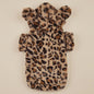Pluche Honden Hoodie met Luipaardprint en Oren - Comfortabele Kleding voor Kleine en Middelgrote Honden